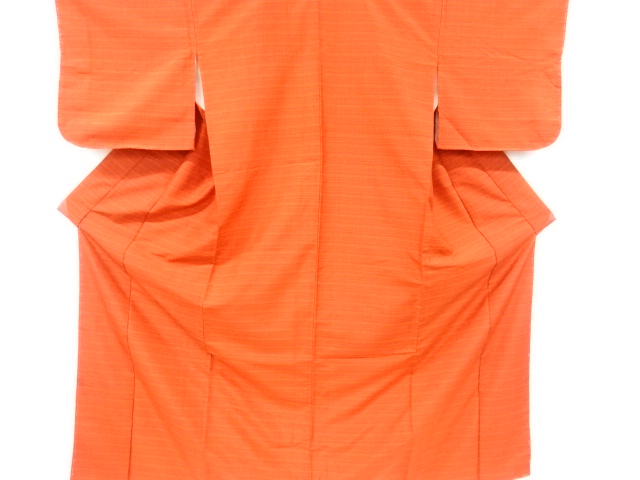 アンティーク　小格子織り出し米沢紬着物